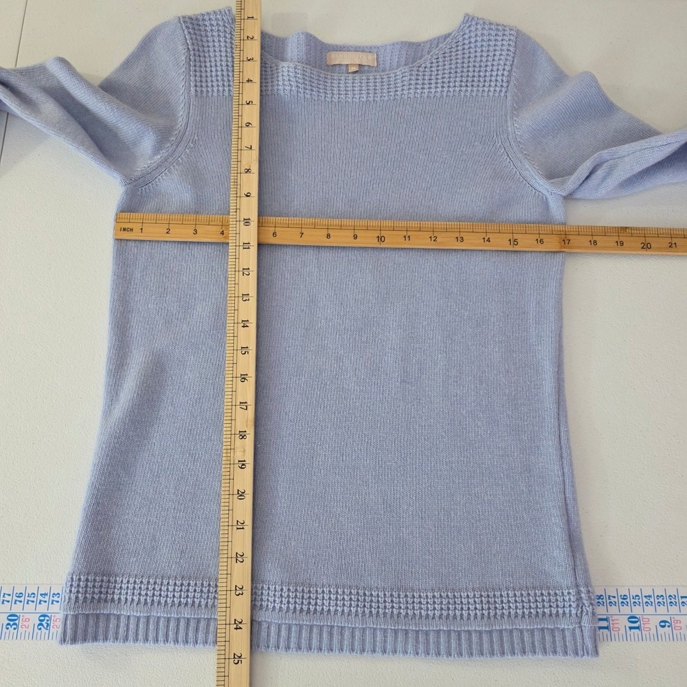 Benedetta B Merino Wool Cashmere Blend Sweater Womens Medium Blue Made in Italy - Picture 7 of 11